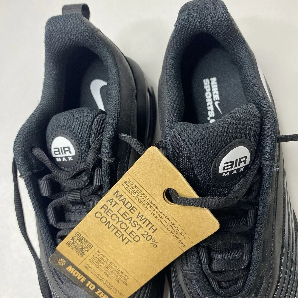 Nike Air Max IF2622-002‎ Black White Kids Sneaker 4.5Y Comfort Athletic Casual
